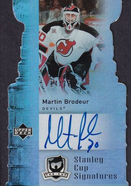 AUTO karta MARTIN BRODEUR 06-07 UD The CUP Stanley Cup Signatures /25